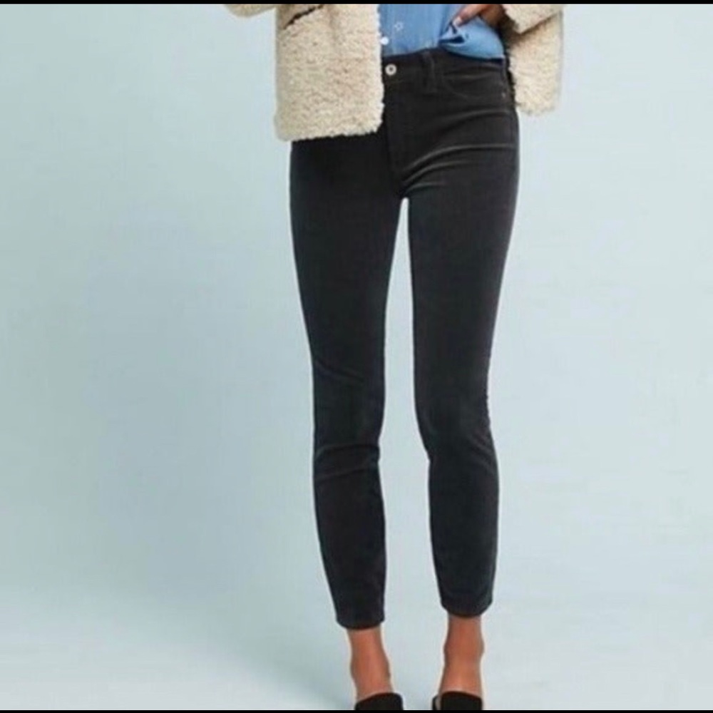 Anthropologie gray corduroy pants size 27